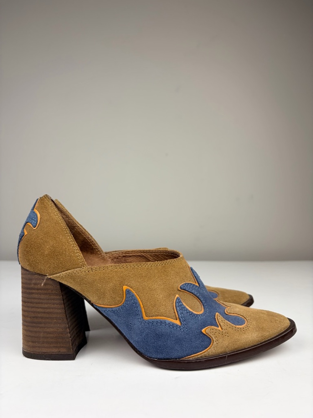 Free People Alamo Western Ankle Boots Suede Block Heel‎ Spain 39